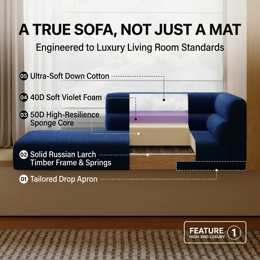 Terrace Style Bay Window Cushion Sofa (Priced per Meter) - Bespoke Tiered Step Reading Nook