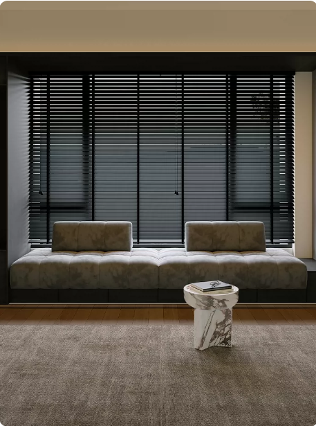 Daniel Style Bay Window Cushion Sofa (Priced per Meter) - Minimalist Floating Tufted Ledge