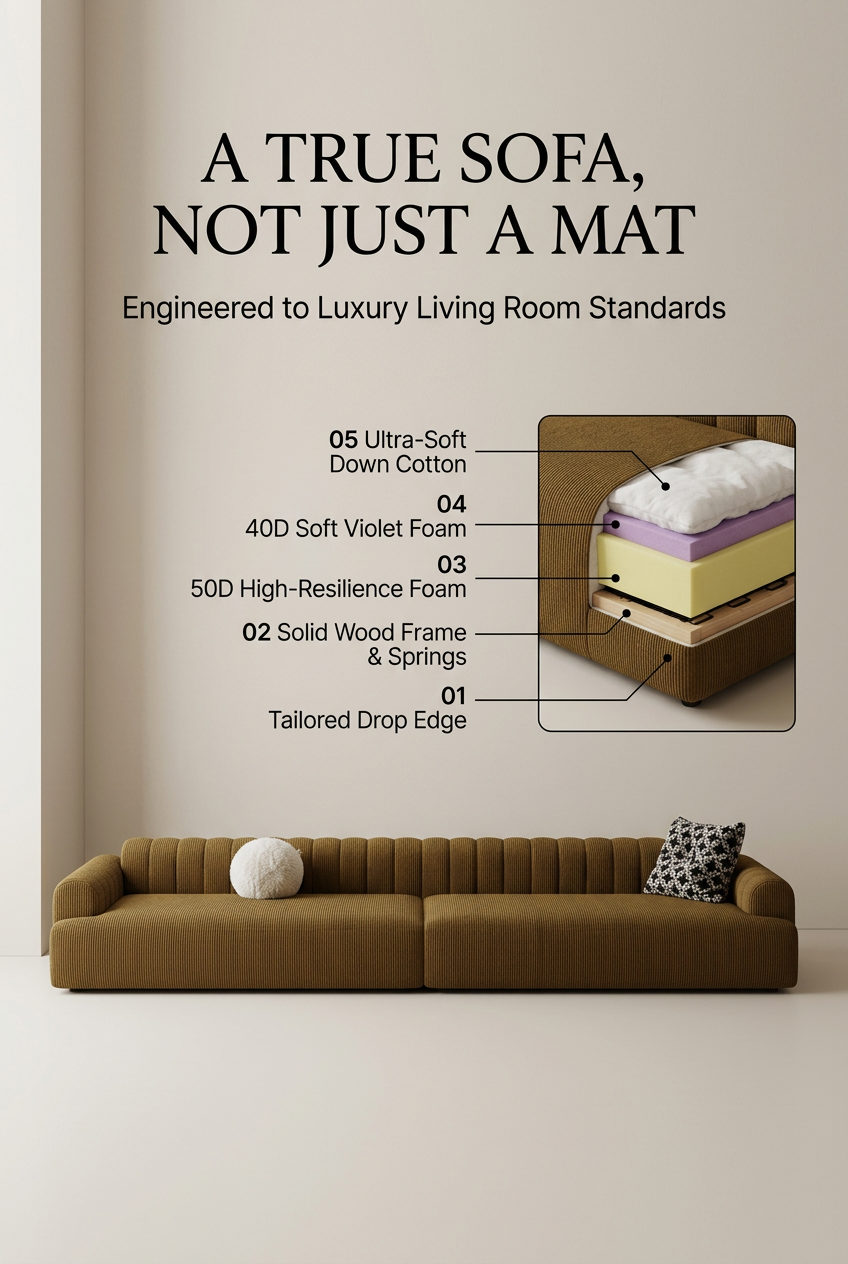 Toast Style 5-Layer Sofa Internal Structure Cutaway