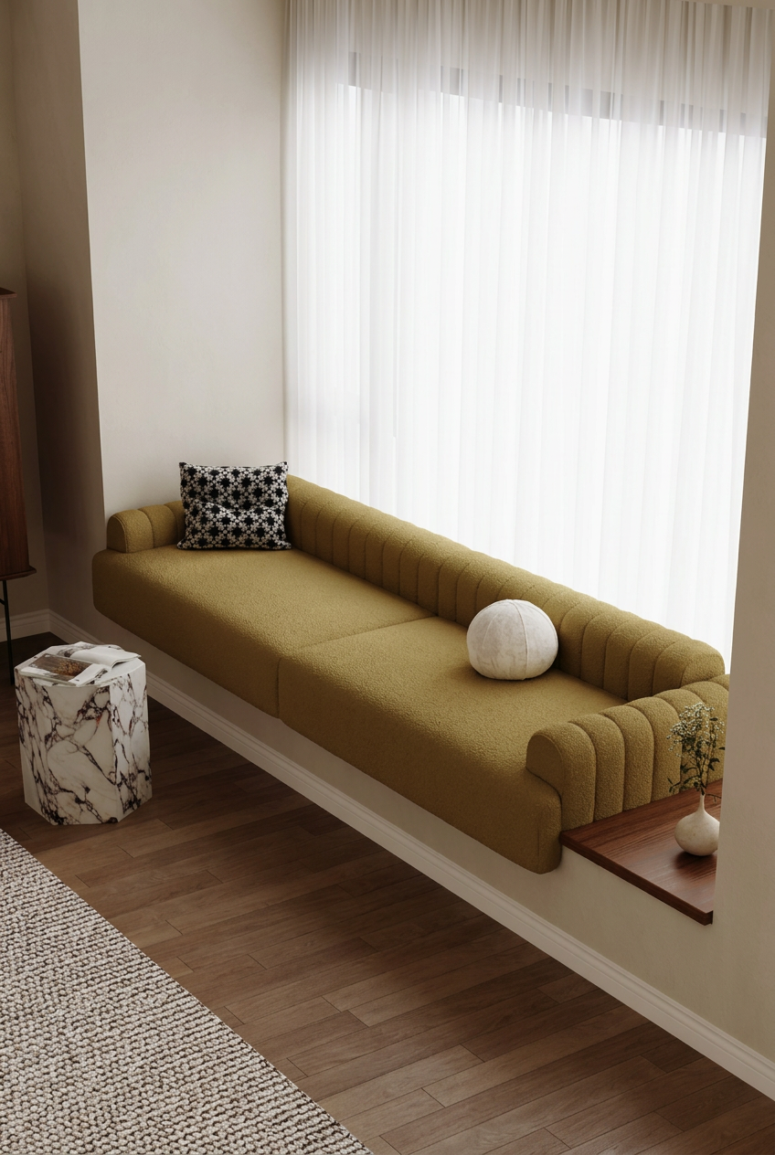Toast Style Bay Window Sofa Living Space Ambiance